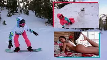 Riproduci Bangbros - amia miley vuole costruire uno snowmannnnn? SÌ. e anche lei vuole far rimbalzare il suo grosso culo sul cazzo!
